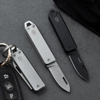 Mini Outdoor Klappmesser „PocketEdge“ – EDC-Schlüsselanhänger, mit Wunschgravur oder Anti-Lost-Text