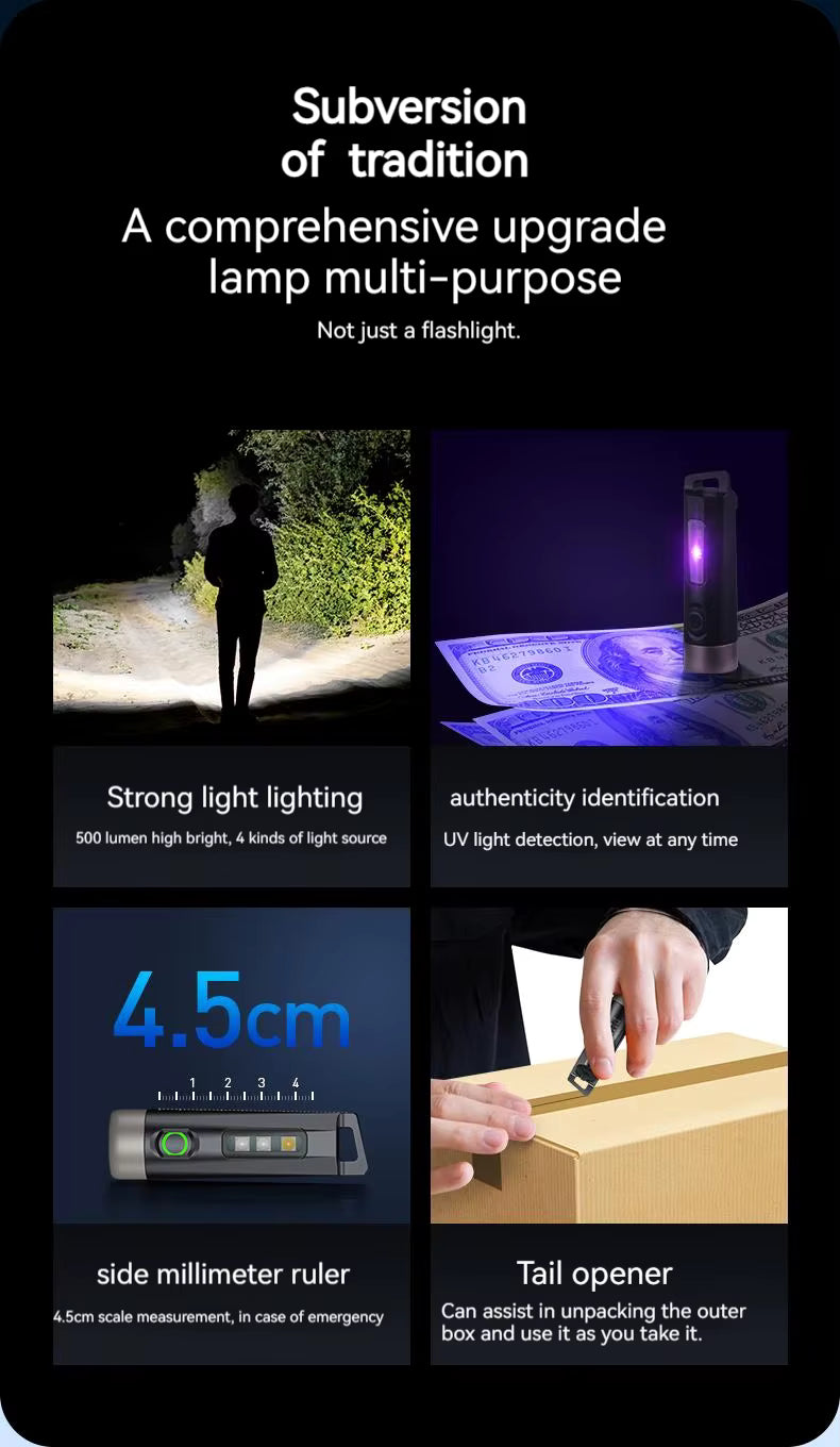Philips SFL1121 Mini EDC Taschenlampe. Wiederaufladbar, LED, 3 Modi mit Anti-Lost-Text oder individueller Lasergravur