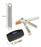 Edelstahl-Schlüsselanhänger 4,8×1,2 cm mit Anti-Lost-Text Lasergravur