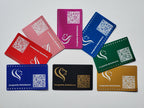 Premium Aluminium Visitenkarte – Gravur & QR-Code, 0,4 mm