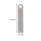 Edelstahl-Schlüsselanhänger 4,8×1,2 cm mit Anti-Lost-Text Lasergravur