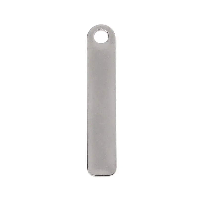Edelstahl-Schlüsselanhänger 4,8×1,2 cm mit Anti-Lost-Text Lasergravur