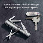 5-in-1 Edelstahl Multitool mit  Nagelknipser & Maniküre-Set