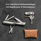 5-in-1 Edelstahl Multitool mit  Nagelknipser & Maniküre-Set