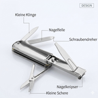 5-in-1 Edelstahl Multitool mit  Nagelknipser & Maniküre-Set