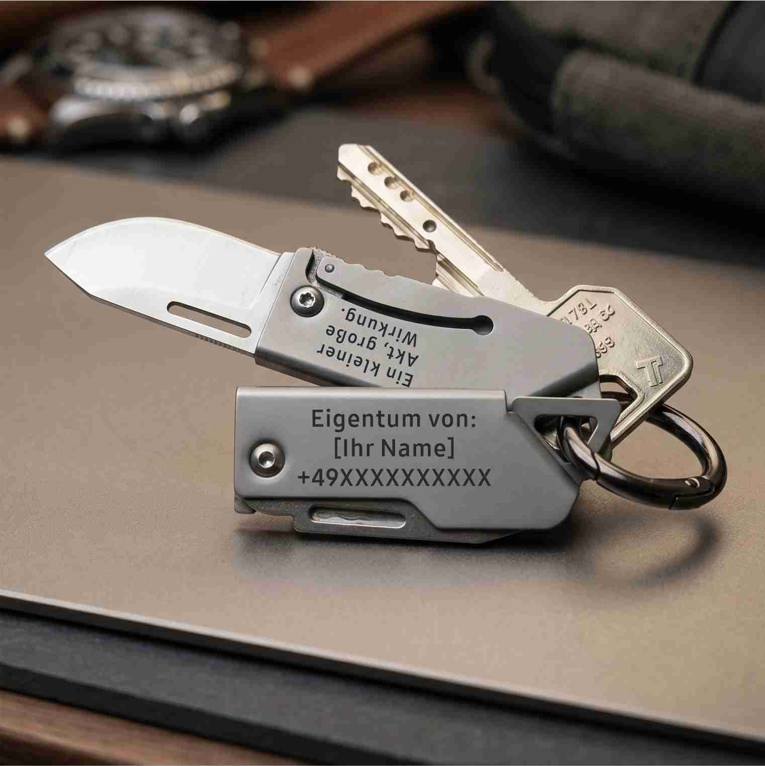 Mini Schlüsselanhänger-Messer — kompakt & rostfrei