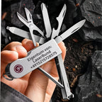 Multifunktionales Klappmesser, Obstmesser aus Edelstahl, Schere, Schraubendreher, Nagelknipser, Kombination, Mini-Schlüsselanhänger, EDC-Werkzeug