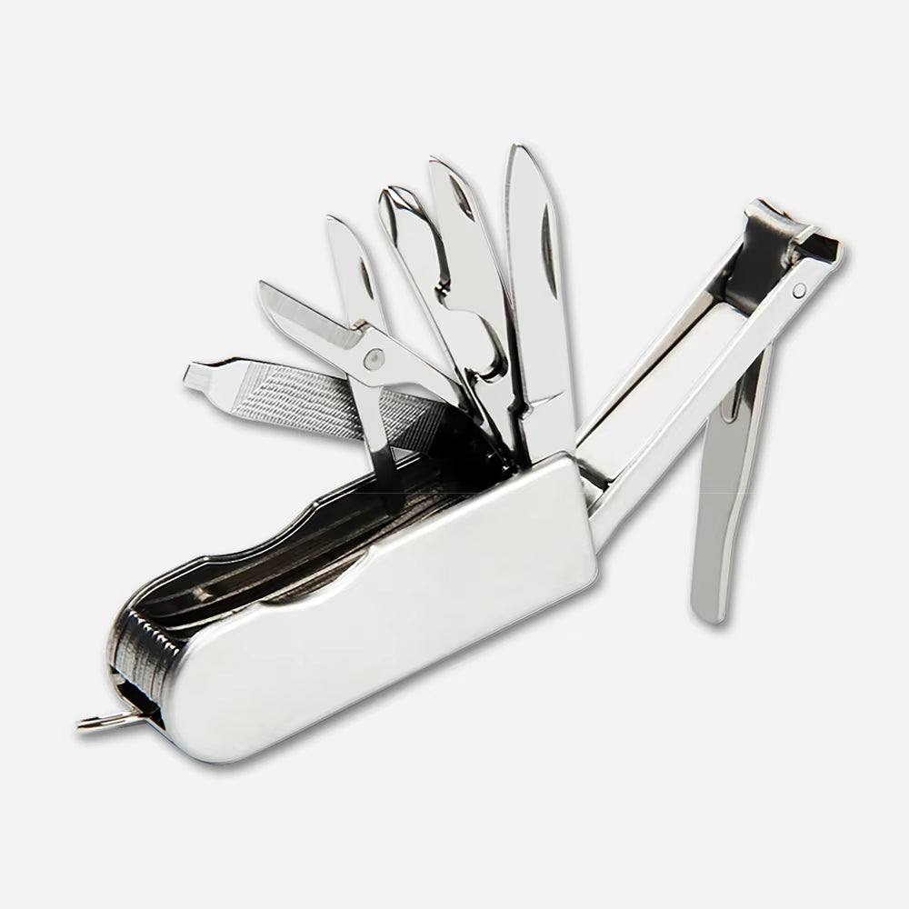 Multifunktionales Klappmesser, Obstmesser aus Edelstahl, Schere, Schraubendreher, Nagelknipser, Kombination, Mini-Schlüsselanhänger, EDC-Werkzeug