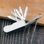 Multifunktionales Klappmesser, Obstmesser aus Edelstahl, Schere, Schraubendreher, Nagelknipser, Kombination, Mini-Schlüsselanhänger, EDC-Werkzeug