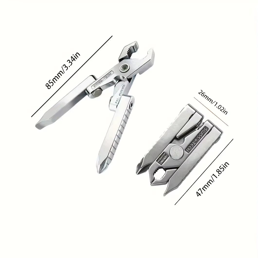 Mini-Multitool-Zange aus Edelstahl 420 – EDC-Schlüsselanhänger, kompakt & langlebig