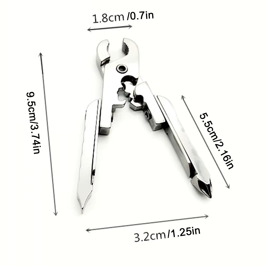 Personalisierter Multitool-Schlüsselanhänger – 9-in-1 Edelstahl EDC Werkzeug mit Gravur