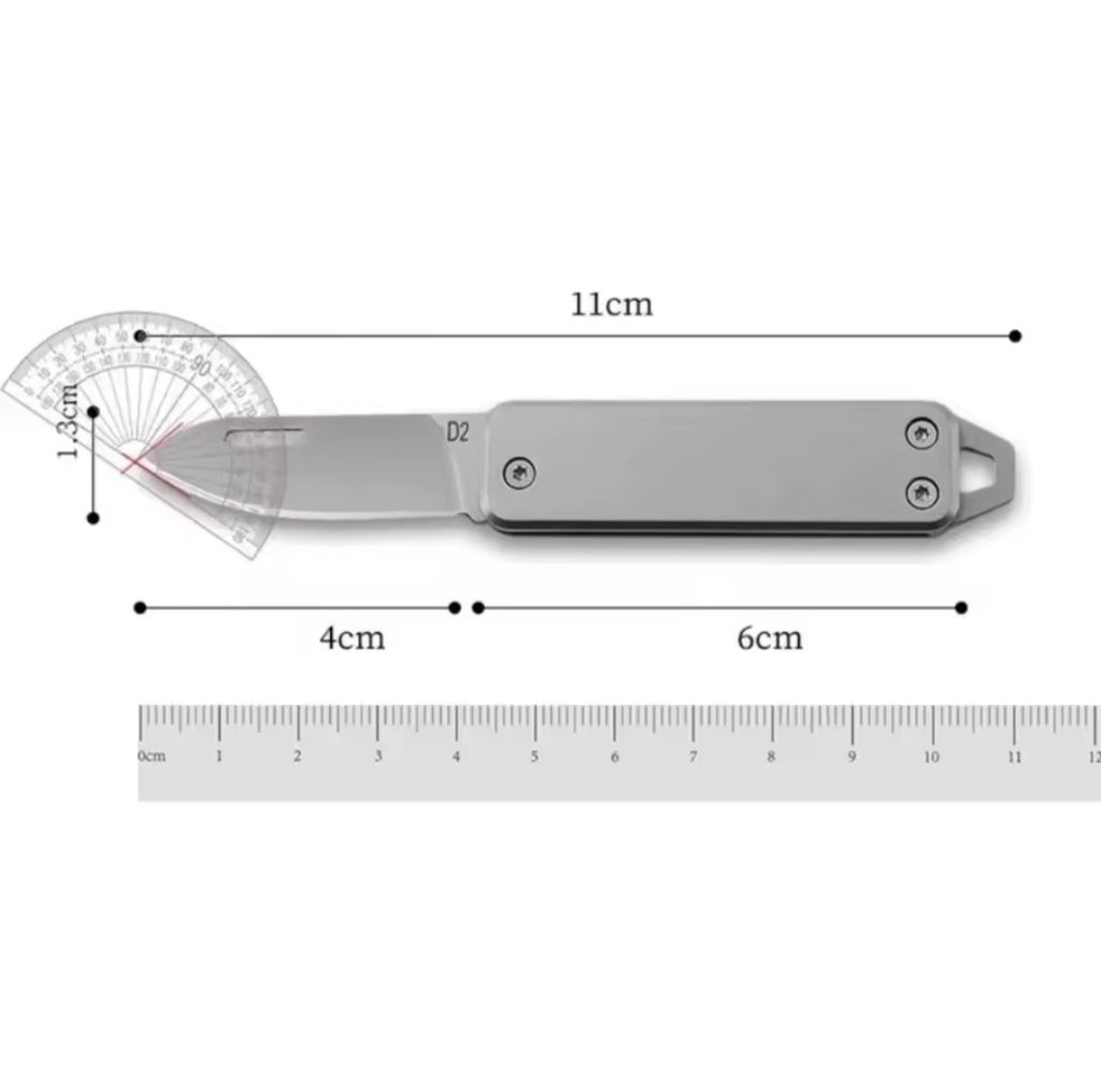 Mini Outdoor Klappmesser „PocketEdge“ – EDC-Schlüsselanhänger, mit Wunschgravur oder Anti-Lost-Text