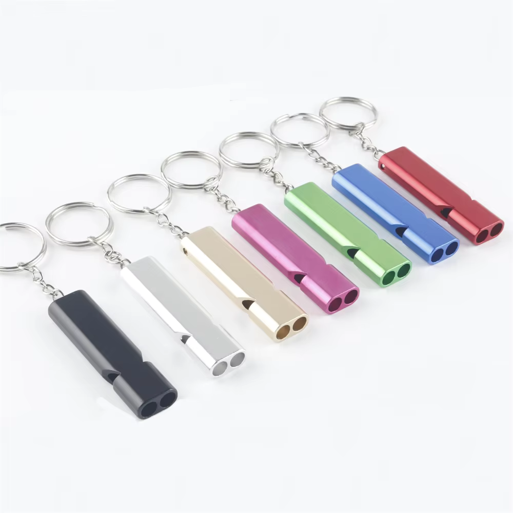 Aluminium Notpfeife – Zweifrequenz & Doppelrohr Signalpfeife für Outdoor, Survival & EDC