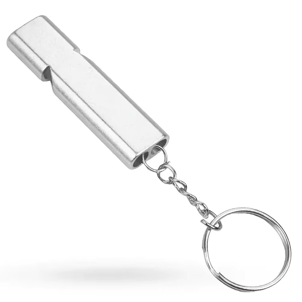Aluminium Notpfeife – Zweifrequenz & Doppelrohr Signalpfeife für Outdoor, Survival & EDC
