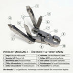 Personalisierter Multitool-Schlüsselanhänger – 9-in-1 Edelstahl EDC Werkzeug mit Gravur