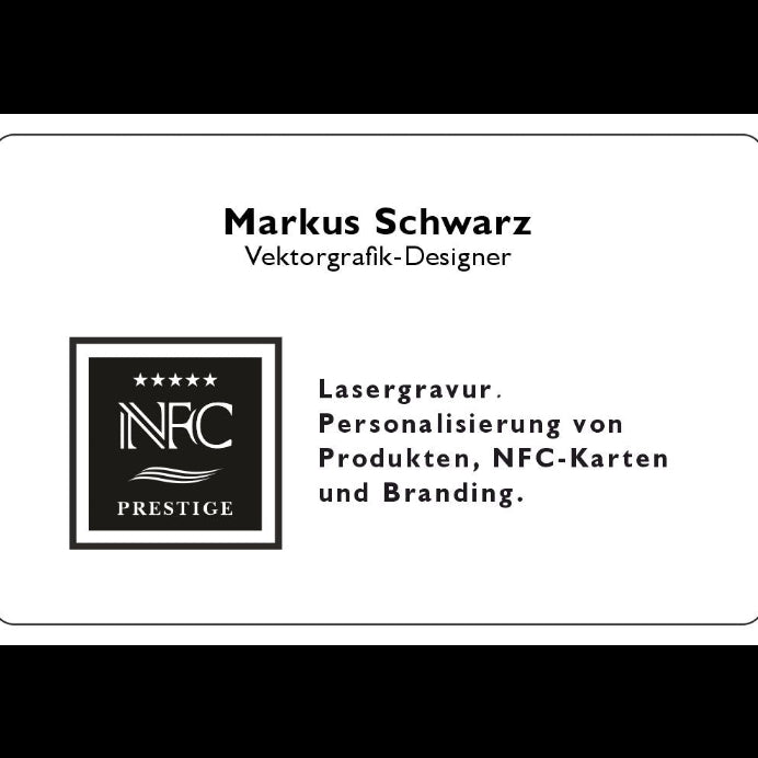 Exklusive NFC-Metallvisitenkarte aus Edelstahl (NTAG 215) mit Präzisions-Lasergravur