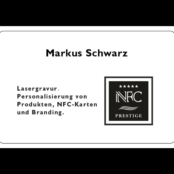Exklusive NFC-Metallvisitenkarte aus Edelstahl (NTAG 215) mit Präzisions-Lasergravur