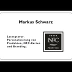 Exklusive NFC-Metallvisitenkarte aus Edelstahl (NTAG 215) mit Präzisions-Lasergravur